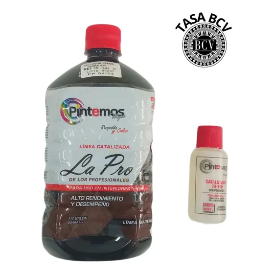 Sellador Catalizado Base Negro Para Madera Pet 1/4 Galón