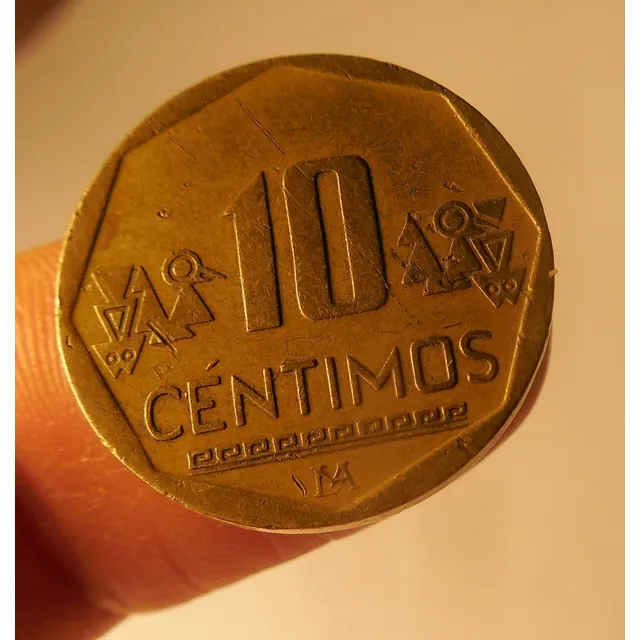 Moneda 10 Céntimos, Perú, 1994.