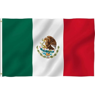 Bandera México 1.5m X 90cm Tela Resistente Lavable Int Ext Bandera México 1.5m X 90cm Tela Resistente Lavable Int Ext
