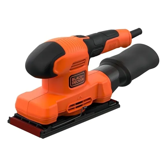 Lijadora orbital Black+Decker BEW220 negra y naranja 150W 220V