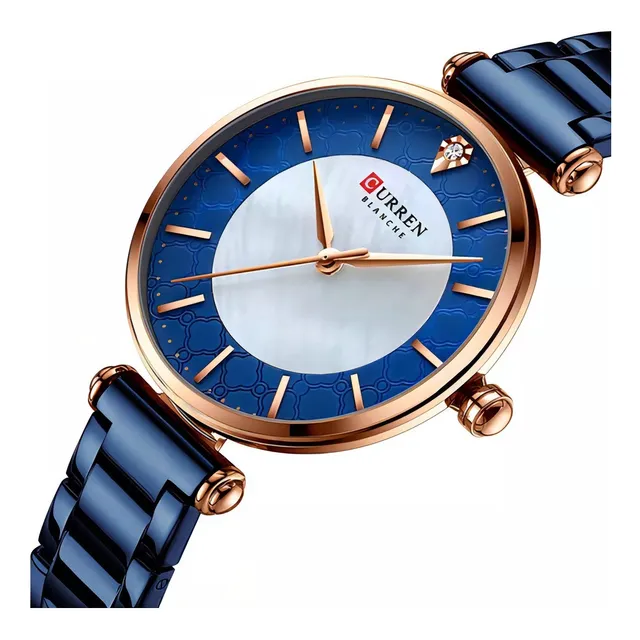 Reloj Femenino Curren 9072 Elegante Casual Correa De Acero