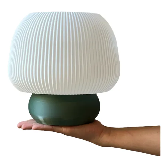 Lampara Mesa Luz Velador Escritorio Hongo Seta Colores