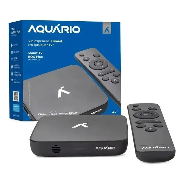 Tv Box Aquário Stv-3000 Plus 4k 16gb 5 Geração