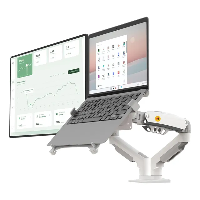 Base Doble Ergonomica Para Laptop Y Monitor North Bayou