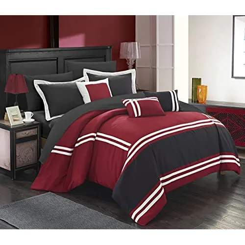 Chic Home Zarah 10 Piece Comforter Bedding With Sheet Tkw4f