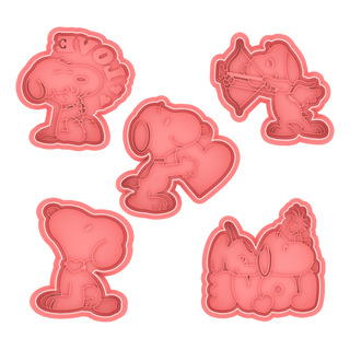 Cortadores De Galletas Snoopy San Valentín 7 Cm Cortadores De Galletas Snoopy San Valentín 7 Cm