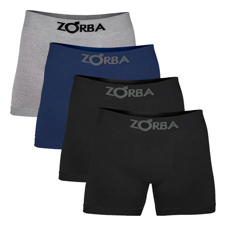 Kit Com 4 Cuecas Boxer Sem Costura AlgodĂŁo ConfortĂĄvel Zorba Kit Com 4 Cuecas Boxer Sem Costura AlgodĂŁo ConfortĂĄvel Zorba