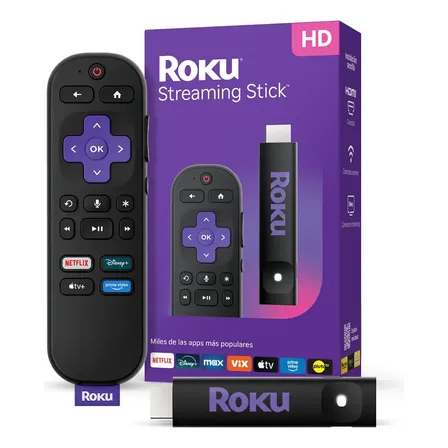Roku Streaming Stick 2025 I Tv Streamer I Tv Box I Convertidor De Tv A Smart Tv I Tv Pro Canales Gratuitos Y Contenido... Negro De Voz