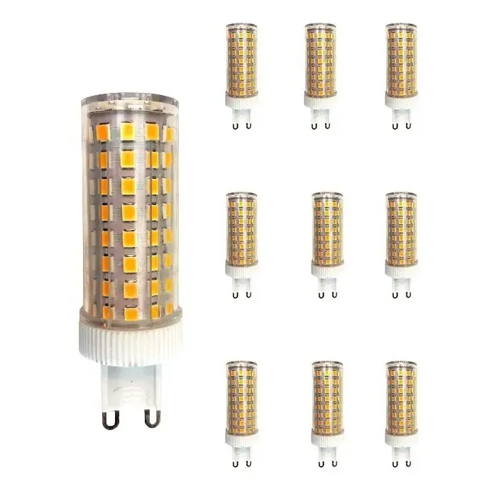 10x Lâmpada Led Halopim G9 15w 96 Leds Para Lustre Arandela Cor da luz Branco-quente