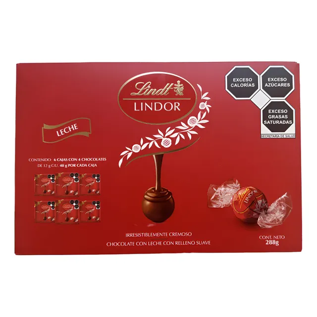 Chocolates Lindt Lindor Relleno Suave Cremoso 288g