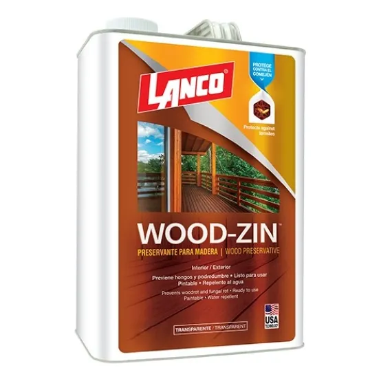 Preservante Para Madera Wood-zin 1/4 Gl Repelente Al Agua La