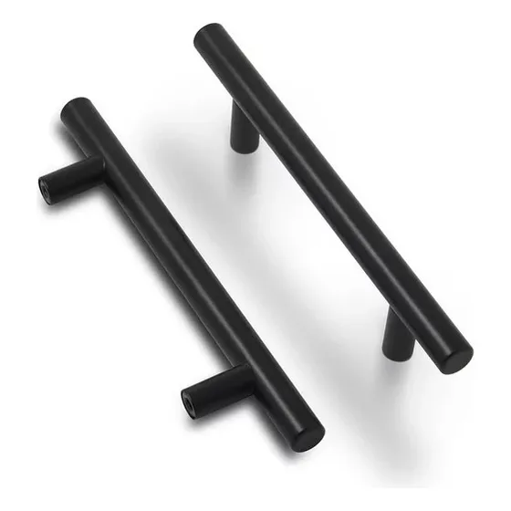Jaladera De Barra Negra Acero Inoxidable 15.6 Cm Handy Home Color Negro Mate