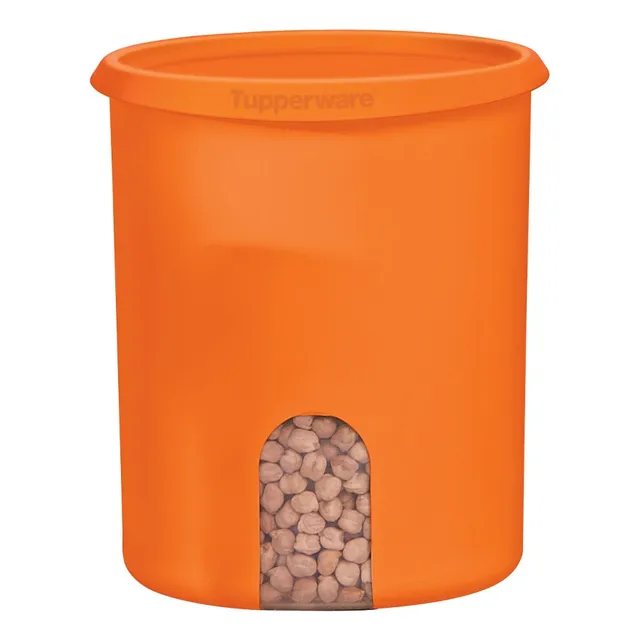 Recipiente Con Ventanita Tupperware Naranja 3 L Color Rojo
