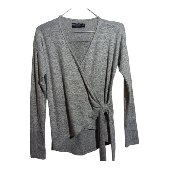Sweter Blusa Stretch Gris Dama Talla Xs Abercrombie Nuevo