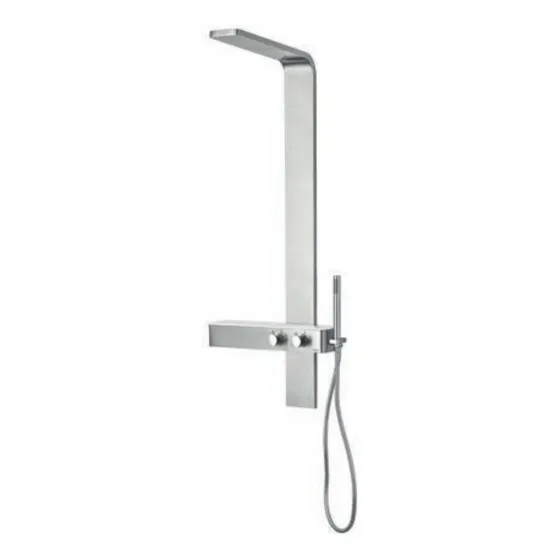 Qm+ Panel De Ducha Mixer Ducha Mano Satin Con Soporte 1019s 