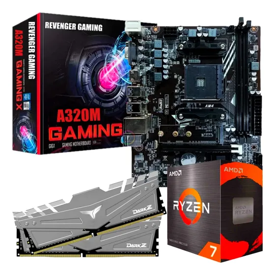 Kit Upgrade Pc Gamer Ddr4 - Ryzen 7 / A320m M.2 / 32gb Ram