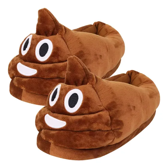 Pantuflas Peluche Emoji Caca 36 Al 44  Adultos - El Rey