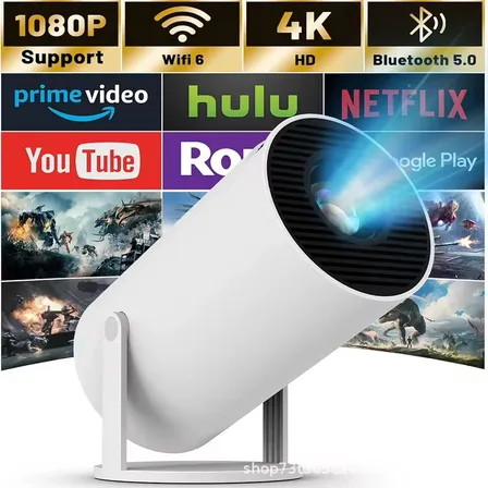 Proyector Portatil Android 260 Ansi Led S100 Wifi Hdmi 4k 1080p 180 Grados 180 Pulgadas 1,5 Ram 8 Rom Multimedia Tecnopro