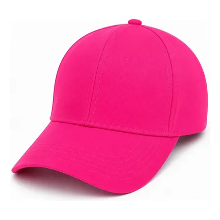 Boné Rosa Pink Unissex Aba Curva Algodão Moda Casual Rosa Pink Un Lisa