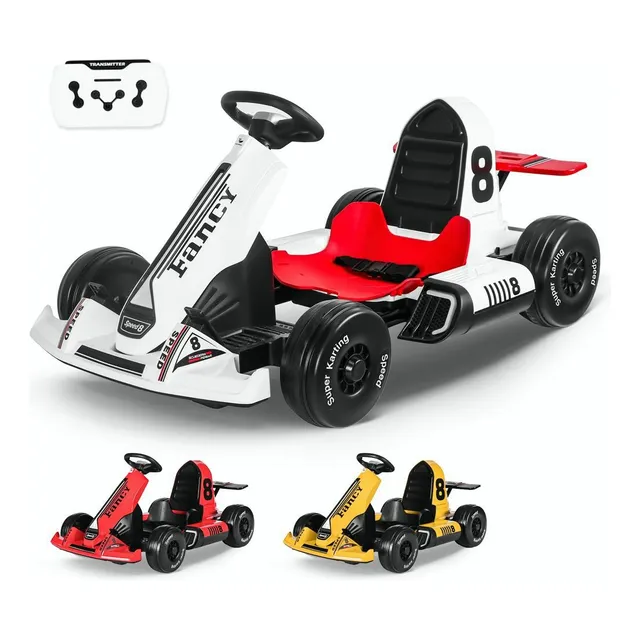 Go Kart Eléctrico Para Niños No.8 Ajustable Y Control Remoto