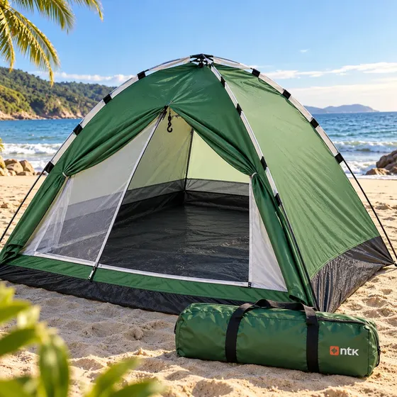 Barraca Grande De Camping Impermeável 3 Pessoas Acampamento