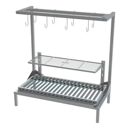 Churrasqueira Parrilla Com Grelha Argentina + Varal 68x34cm Inox
