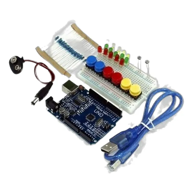 Uno R3 Kit Led Mini Protoboard Componentes Suite Paquete Kit