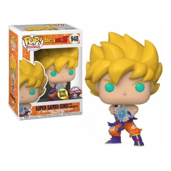 Figura de acción Super Saiyan Goku With Kamehameha/Glows in the Dark de Funko Pop! Animation