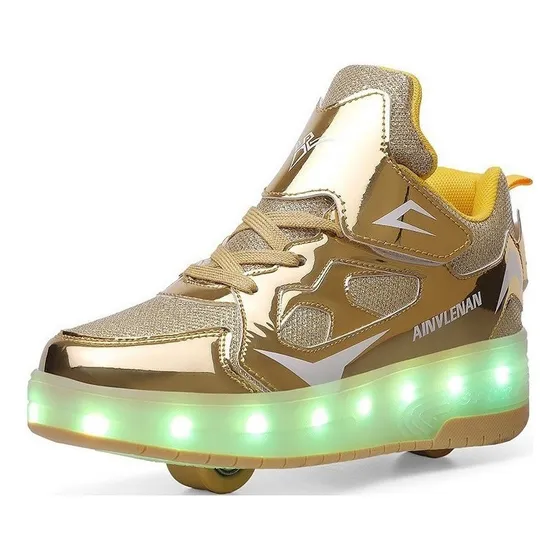 Zapatos Para Niños Con Luces Led, Patines Con Ruedas