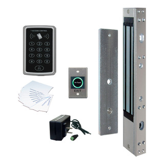 Kit Control Acceso Electroimán 280kg Tarjetas Botón No Touch Kit Control Acceso Electroimán 280kg Tarjetas Botón No Touch