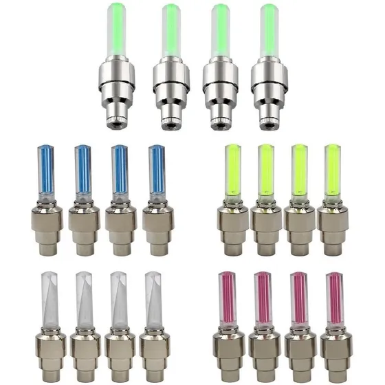 20pcs Luz De Tapa De Válvula De Rueda De Neumático Flash Led