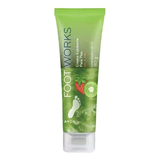 Crema Exfoliante Para Pies Footworks Avon Kiwi Y Fresa 80g