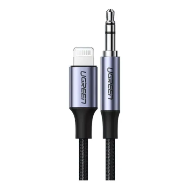 Cabo Para iPhone Com Mfi Ugreen Lightning Para P2 3.5mm - 1m