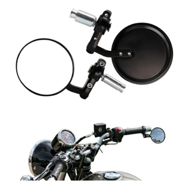 Espejos Para Puño Motos Ideal Cafe Racer, Retro, Bobber