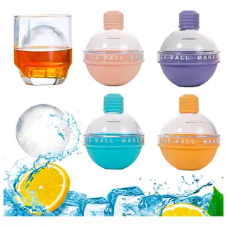 4 Forma Gelo Silicone Esfera Colorida Bola Gelo Com Funil 4 Forma Gelo Silicone Esfera Colorida Bola Gelo Com Funil