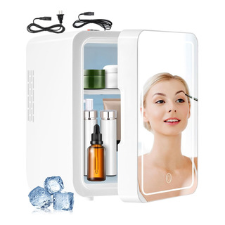 6l Mini Nevera Portátil Con Espejo De Maquillaje Y Luz Led 6l Mini Nevera Portátil Con Espejo De Maquillaje Y Luz Led