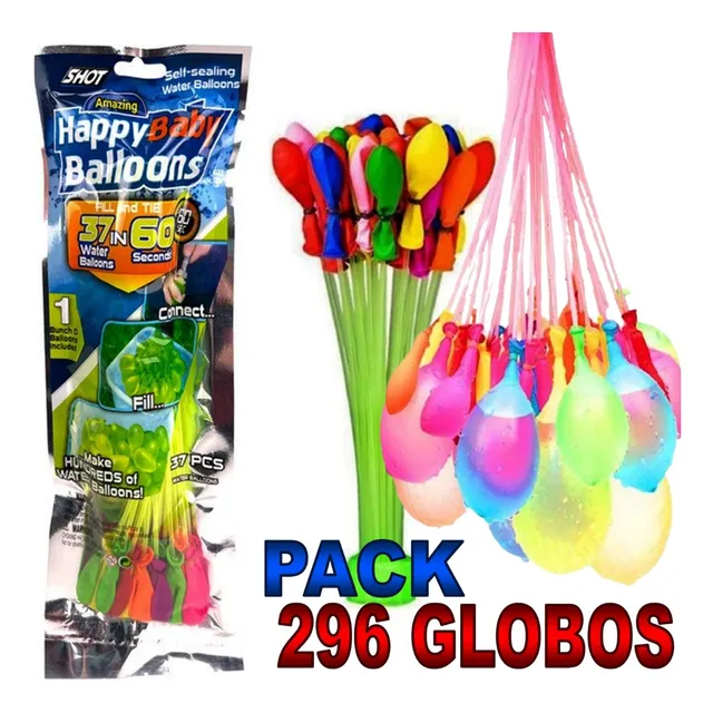 Pack 296 Globos Bombas De Agua De Llenado En 60 Segundos
