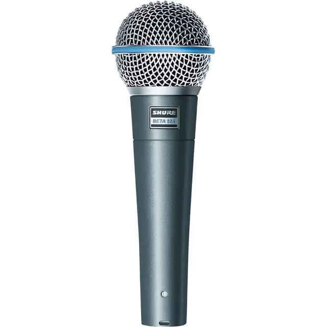Microfono Dinamico Supercardioide Beta 58a Shure Color Azul/Plateado