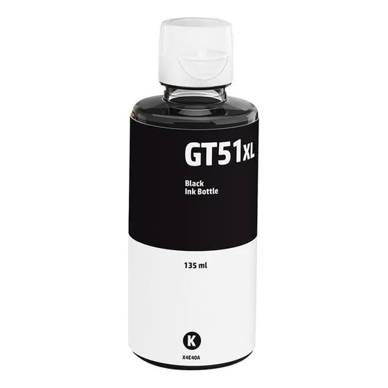 Botella De Tinta Hp Gt51 - Negro Original Black Gt51xl Para