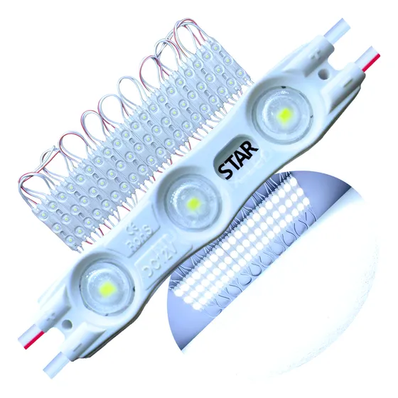 300pçs Módulo Led Injetado Lente 1,5w 3-leds Ip67 Letreiros
