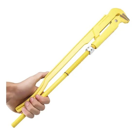 Llave Para Caño 3 Pulgadas Mordaza Reforzada Black Jack Crom Color Amarillo
