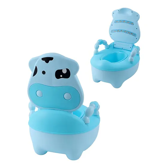 Pelela Bacinica Baño Infantil Para Niños Vaquita Gav Color Azul