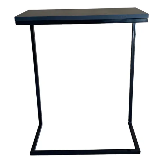 Mesa Ave Auxiliar De Arrime P/sillón Melamina 63h Neg/neg