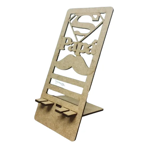 100 Dock Bases Madera Mdf Celular Corte Laser Personalizado