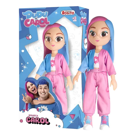 Boneca Carol Youtuber 26cm Dudu E Carol - 1116 Rosita