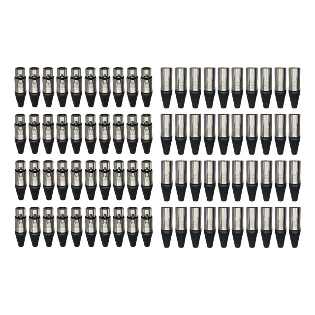 Conectores Venetty En Xlr (canon) De 3 Pines (40+40 Piezas)