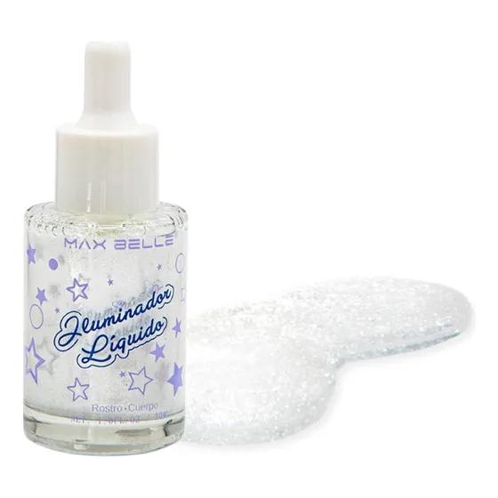 Iluminador Líquido Rostro - Cuerpo - Plateado 30 Ml Plateado