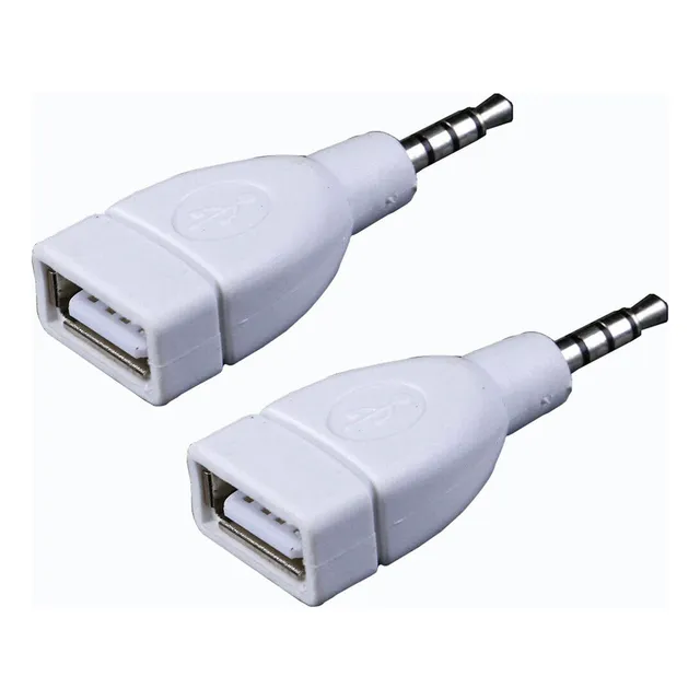 Auto 3.5mm Jack Macho A Usb 2.0 Enchufe Hembra Convertidor