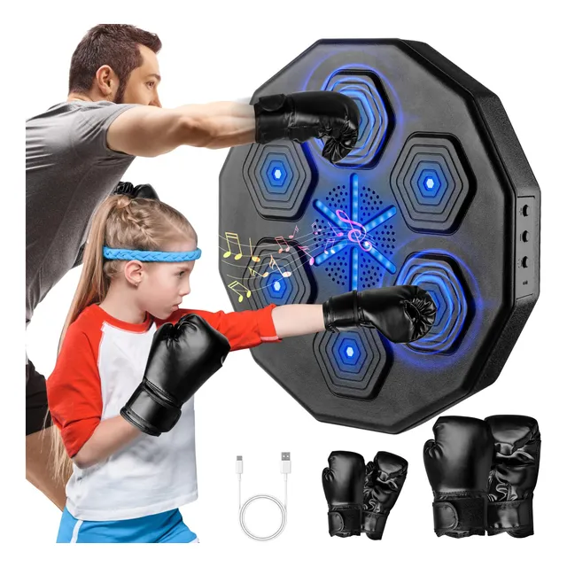 2 Nueva Maquina Boxeo Musica Do Par Guante Equipo Ejercicio