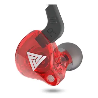 Fone Gamer Qkz Ak6 Intra Auricular P2 3.5mm Com Microfone Cor Vermel